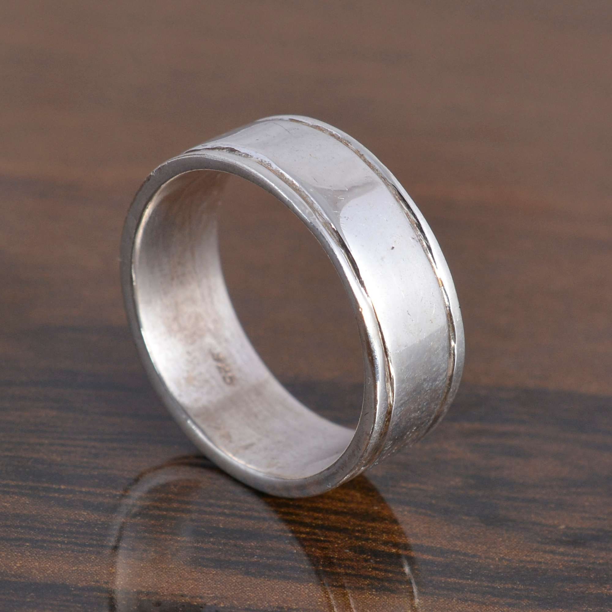 Silver Plain Ringsilver Band Plain Silver Ring 925 Sterling Etsy Ireland