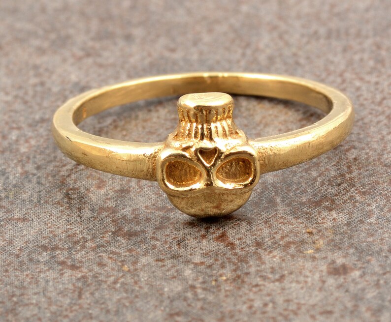 Brass ring for women Skull Ring Brass Gothic Tribal Unisex Jewellery Skull Jewelry Gift Boxed Handmade ring SS9-5102