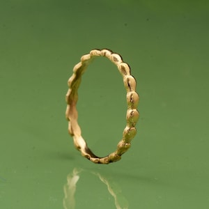 18k Gold Simple Dots Ring,Dainty Ring,Minimalist Stacking Ring,Bohemian Ring,Delicate Ring, Stackable Ring,Dot Ring,Beaded Ring,Vintage Ring