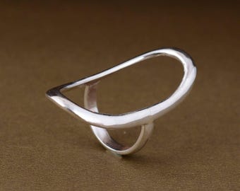 Sterling Silver 925 Arthritis Finger Splint Ring | Lateral Deviation Support Ehlers-Danlos EDS