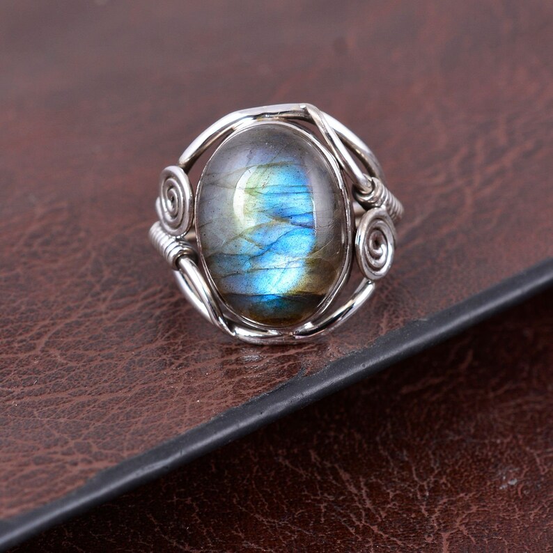 quality labradorite ring*gemstone ring*sterling silver ring*silver gemstone ring*handmade ring*natural labradorite ring A