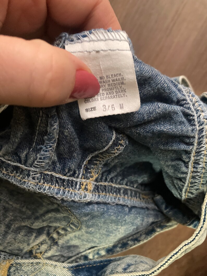 Vintage 3/6m. Macacão Osh Kosh lavado com ácido; Osh Kosh B’Gosh imagem 3