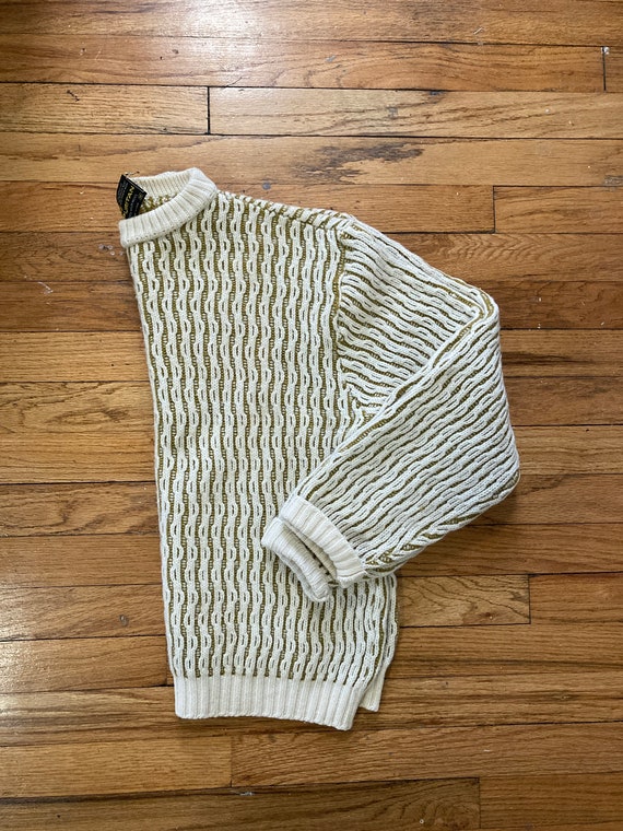 Vintage wool sweater olive green 90s, comfortable wom… Gem