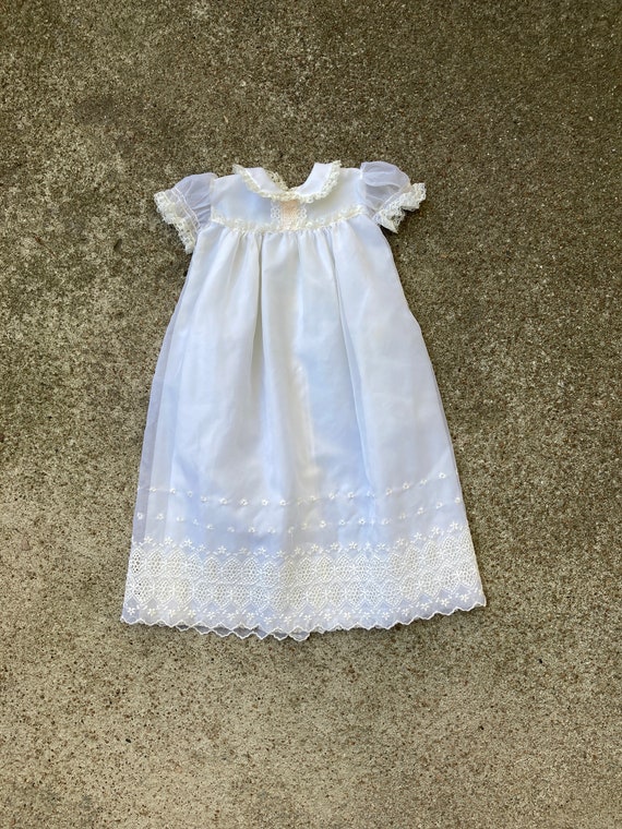 Vintage Baptism Dress; Baptismal Gown; Vintage Bon