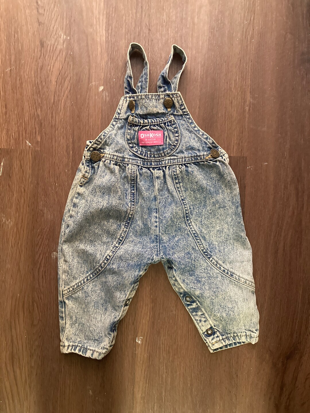 vintage oshkosh アシッド　オーバーオール Vintage 3/6 M. Acid Washed Osh Kosh Overalls; Osh Kosh B