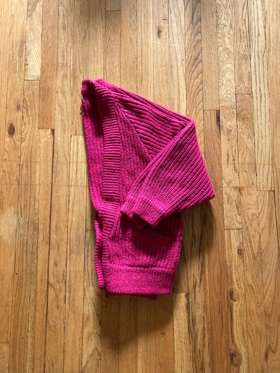 Chunky Knit Pink Cardigan; Vintage Cardigan; Pink… - image 5