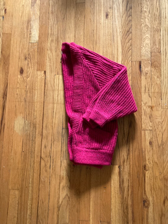 Chunky Knit Pink Cardigan; Vintage Cardigan; Pink… - image 6