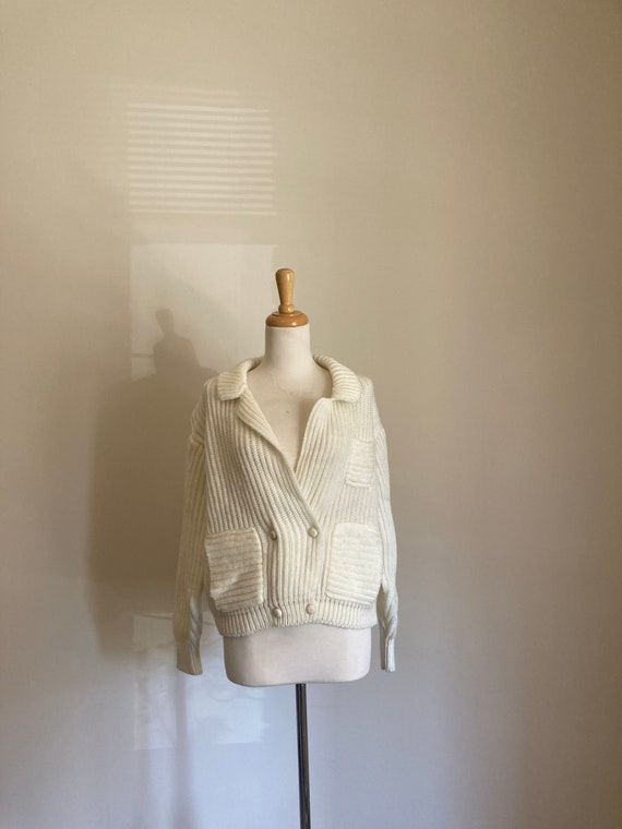 Vintage Cream Sweater; Vintage  Cardigan; Sterlin… - image 8