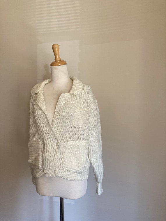 Vintage Cream Sweater; Vintage  Cardigan; Sterlin… - image 4