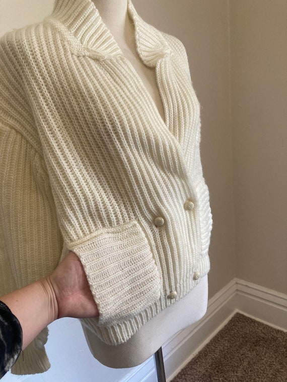 Vintage Cream Sweater; Vintage  Cardigan; Sterlin… - image 7