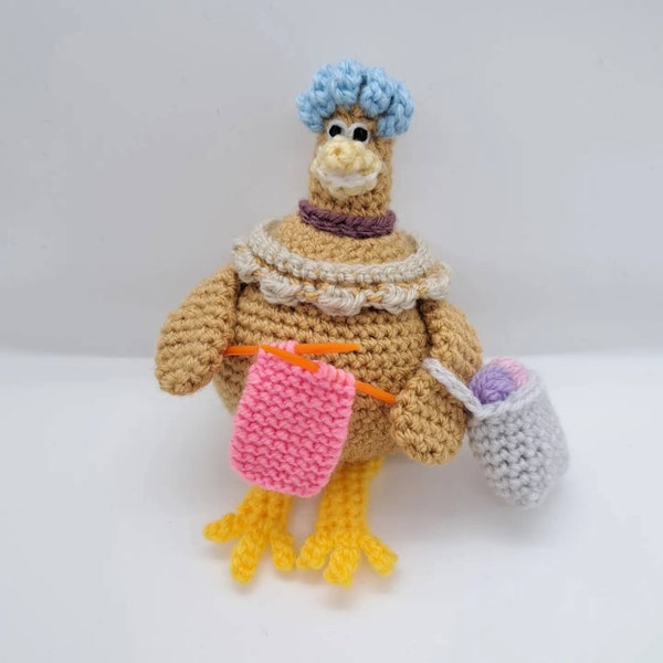 Babs Inspired Crochet Pattern | beginner-intermediate amigurumi, pdf file, Chicken Run inspired, not a physical product!