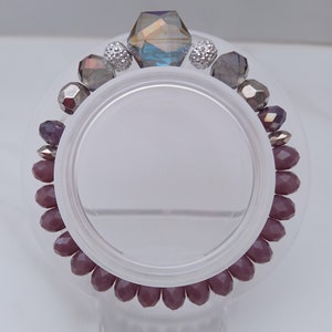 Purple and blue ab stretch bracelet