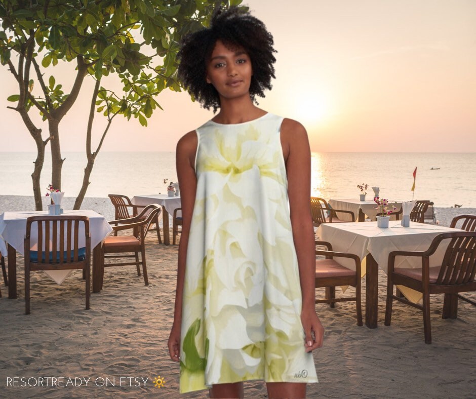 Summer Dress Cream Floral Wedding Guest 
