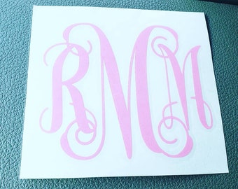 Vinyl Decal, Initial Monogram, Personalized Decal,  Custom Monogram, Vinyl Sticker,  Monogram Decal, Decal Sticker, Decal For Car