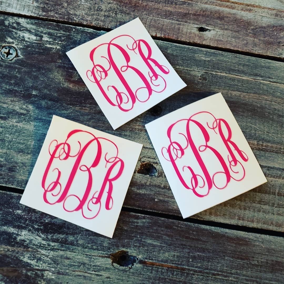 Personalized Monogram Vinyl Decal: Party & Wedding Favors - Etsy