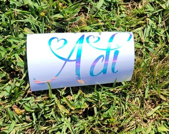 Personalized Name Decal: Vinyl Monogram Sticker for Tumbler