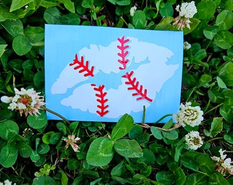 Love Baseball Sticker: Waterproof Vinyl Car Decal