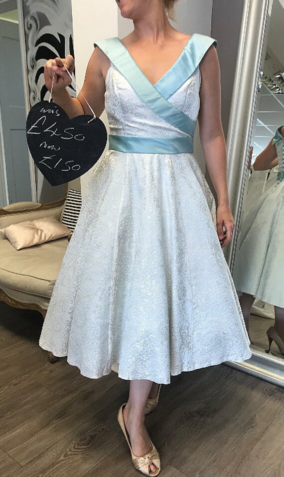 50s tea length wedding dress