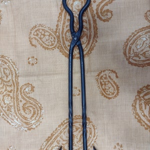 Fireplace tongs,  hand forged