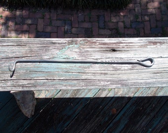 Hand Forged Stainless Steel Pigtail Steak Flipper, Large