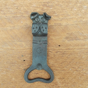 Bottle opener, hand forged dog