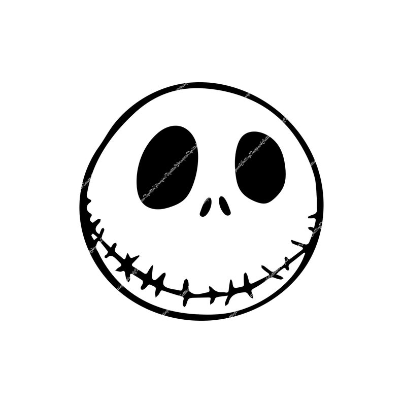 jack skellington head great for cricut or silhouette etsy jack skellington head great for cricut or silhouette