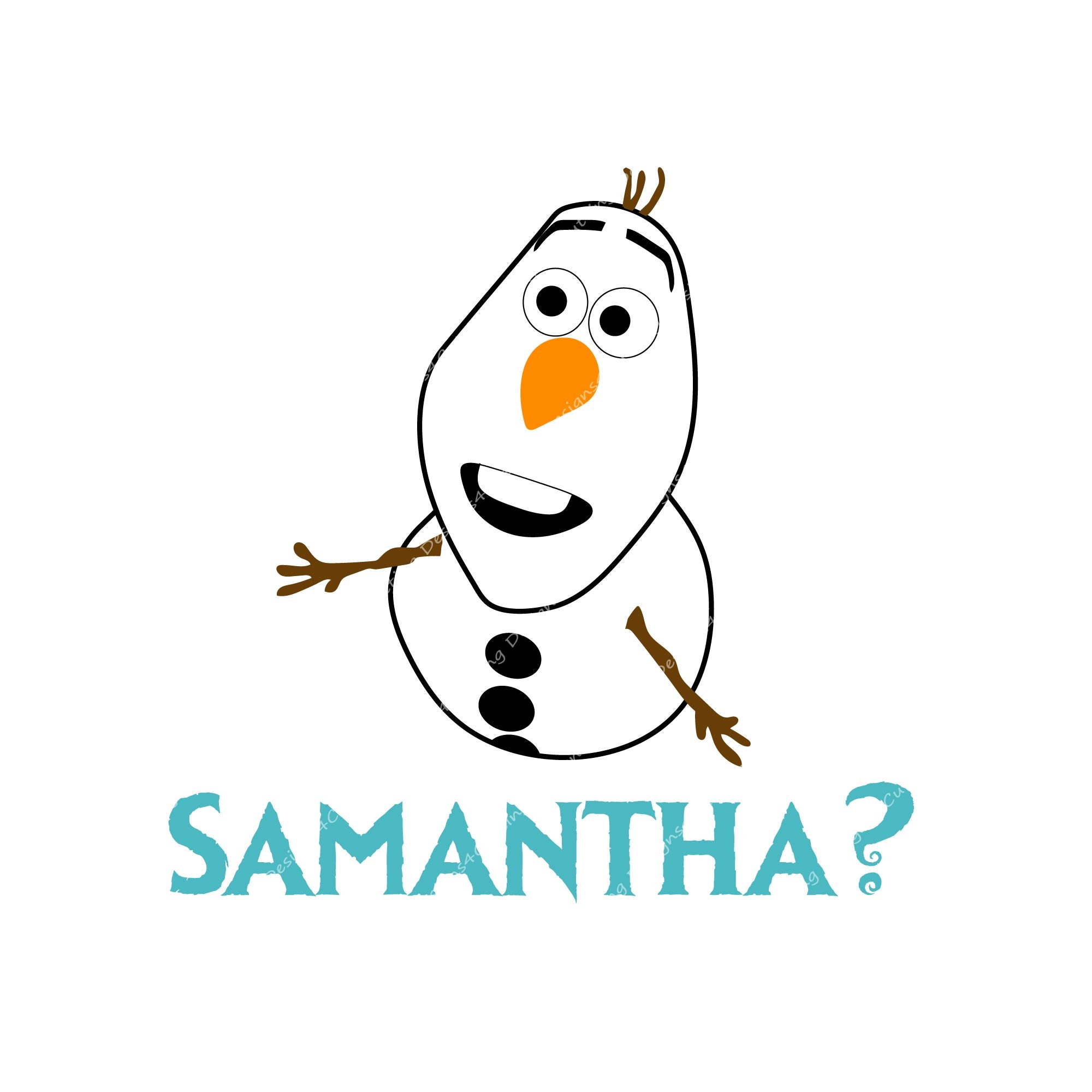 Samantha Olaf Frozen 2 great for Cricut or Silhouette Etsy