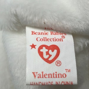 RARE TY Valentino Bear Beanie Baby With Errors - Etsy