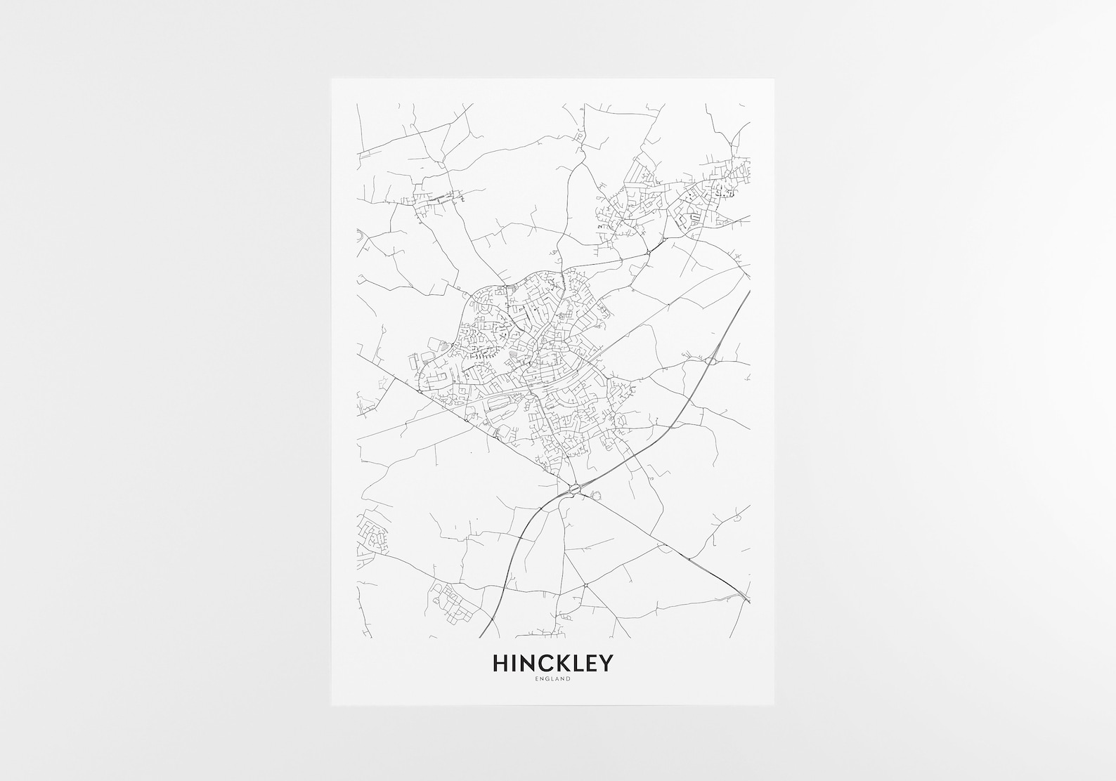 Hinckley Map Print City Map Wall Art Hinckley Map Travel Etsy