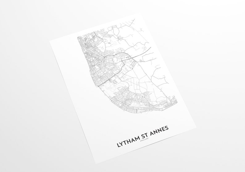 Lytham St Annes Map Print City Map Wall Art Lytham St Annes Etsy Lytham St Annes Map Print City Map Wall Art Lytham St Annes Etsy