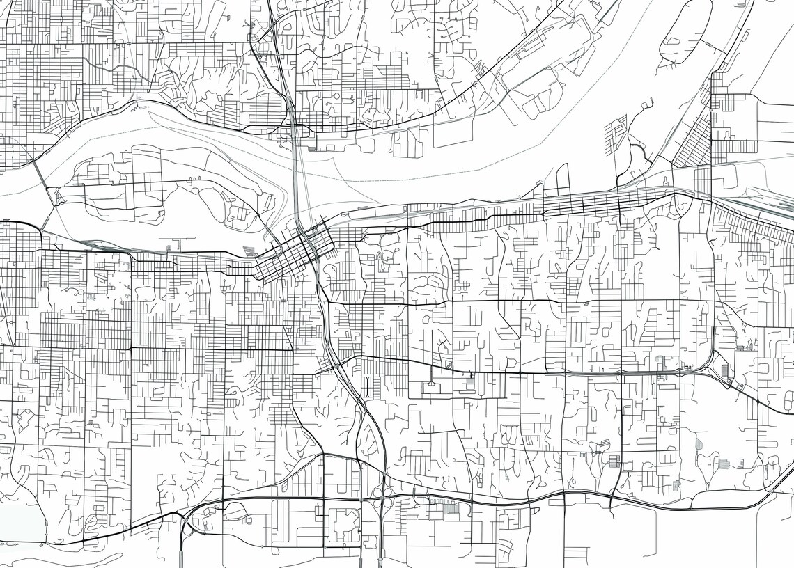 Moline Map Print City Map Wall Art Moline Illinois Map  Etsy