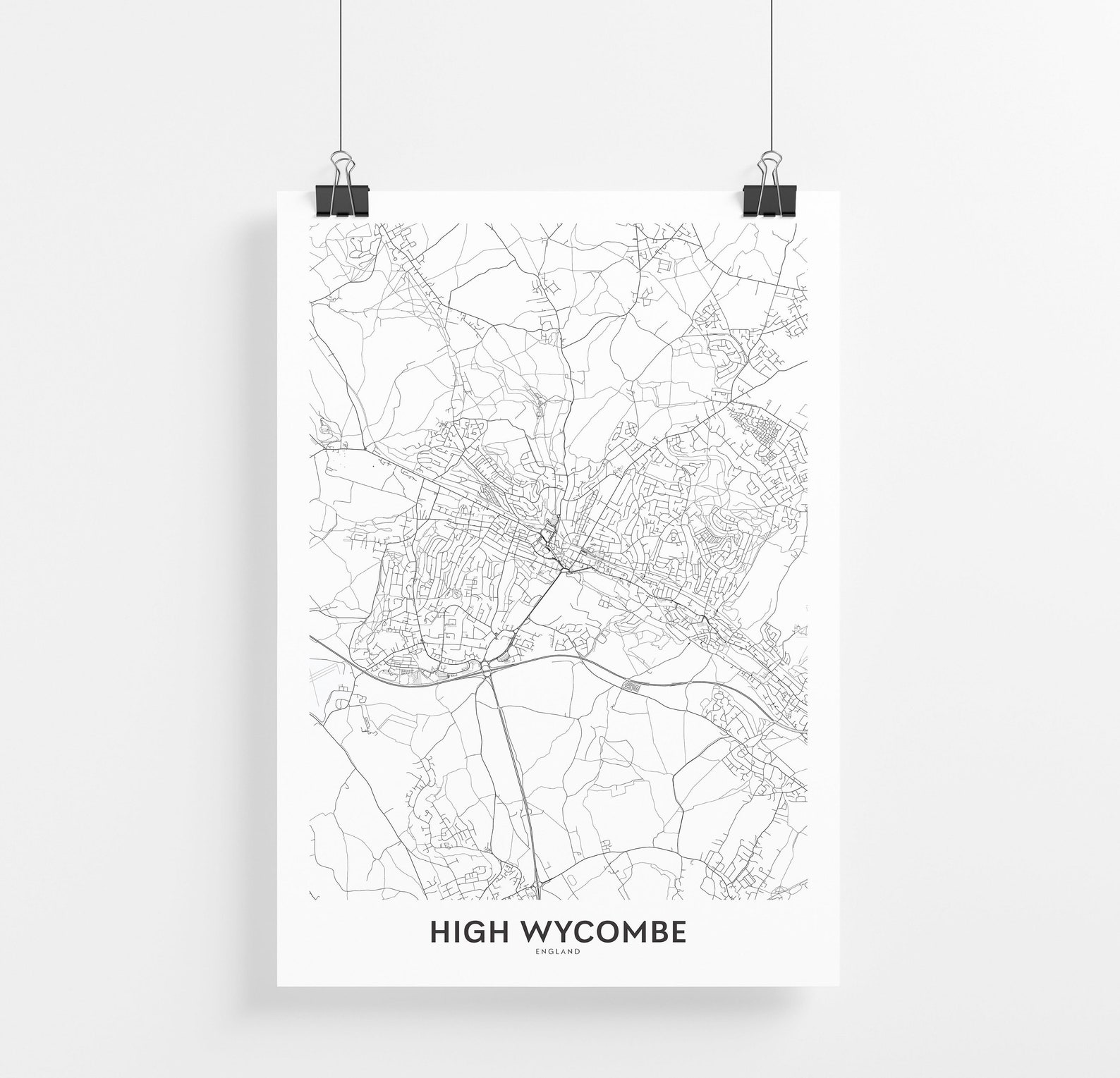 High Map Print City Map Wall Art High Map Etsy