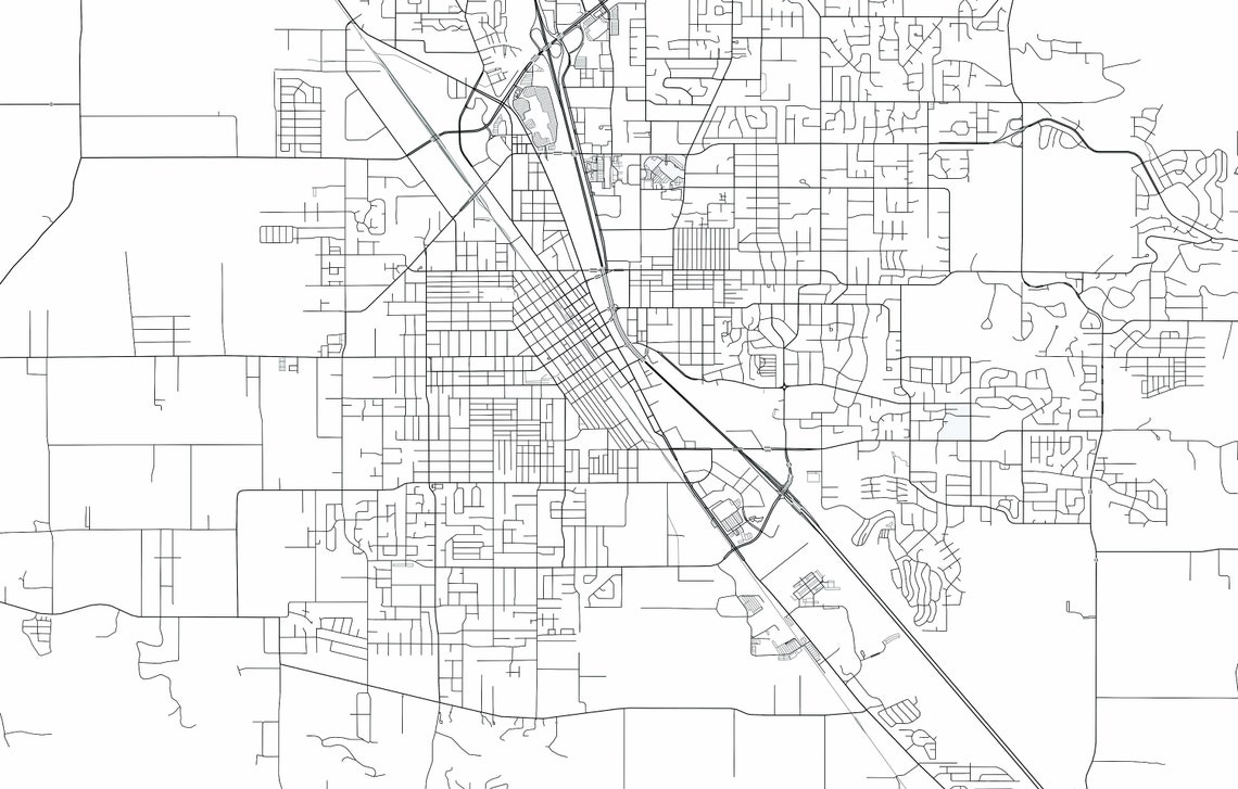 Medford Map Print City Map Wall Art Medford Map Travel Etsy
