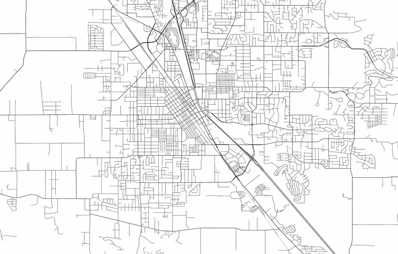 Medford Map Print City Map Wall Art Medford Map Travel Etsy