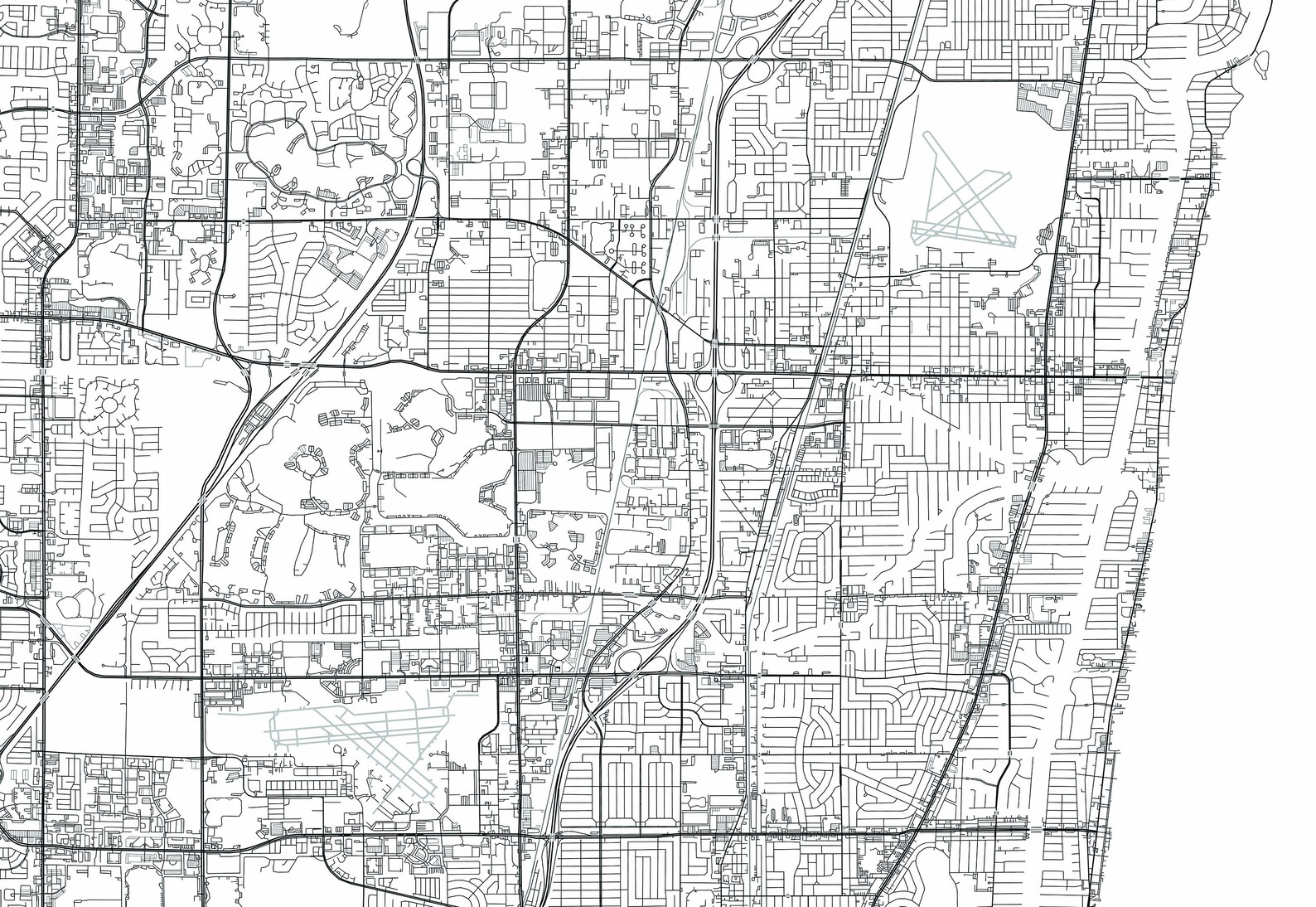 Pompano Beach Map Print City Map Wall Art Pompano Beach Etsy