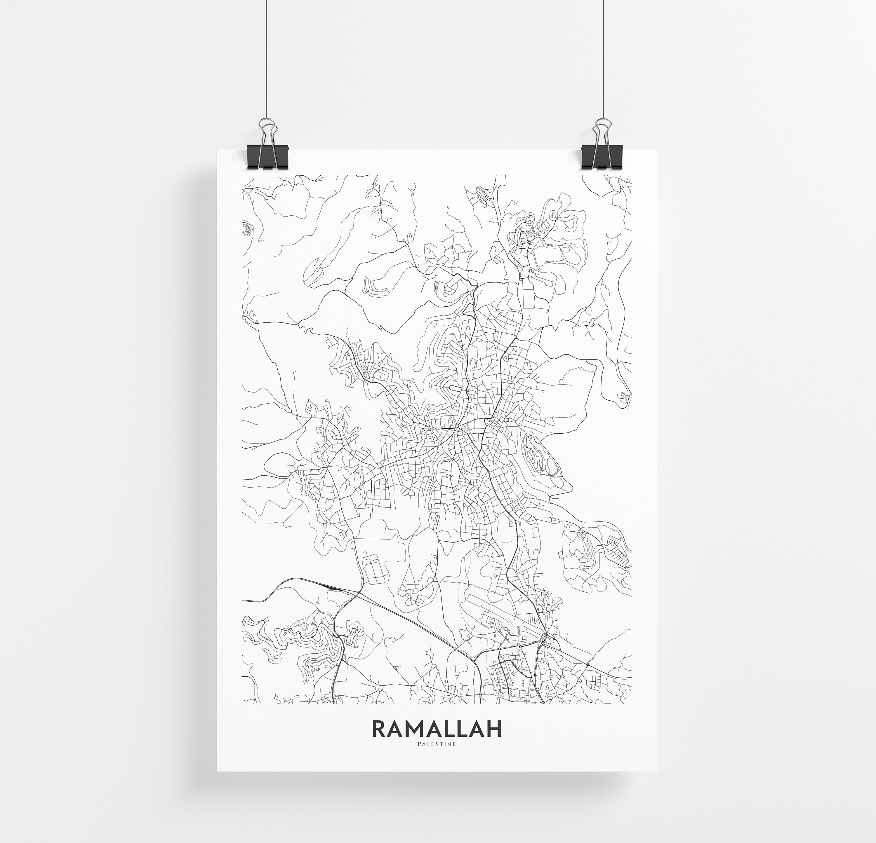 Map Of Ramallah Palestine Ramallah Map RLPYE Il R5sa 