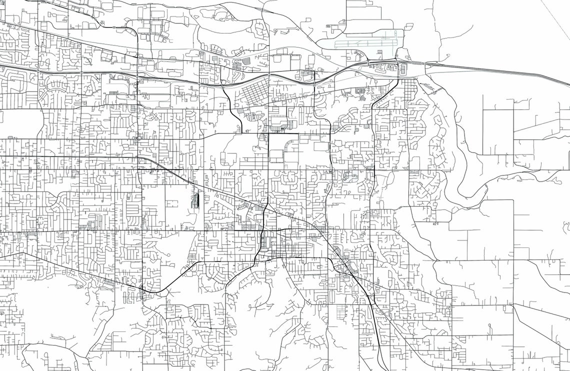 Gresham Map Print City Map Wall Art Gresham Map Travel Etsy