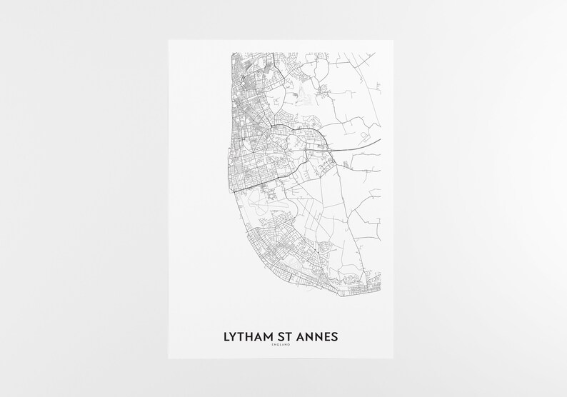 Lytham St Annes Map Print City