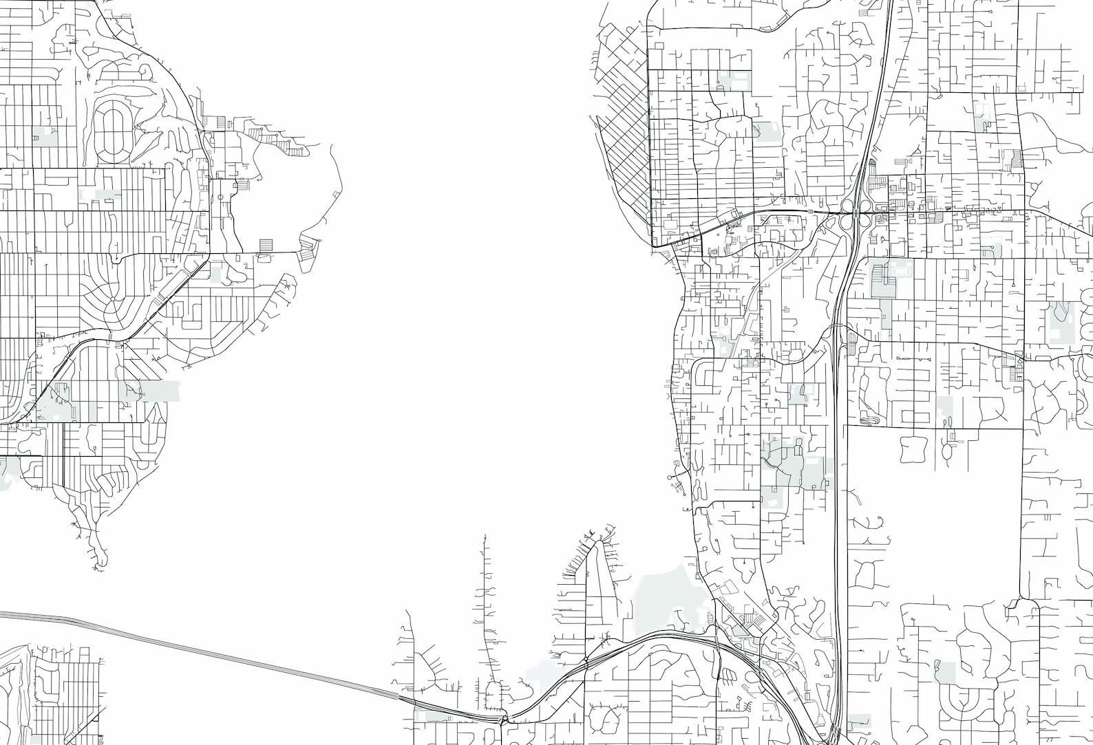 Kirkland City Map Print City Map Wall Art Kirkland Map Etsy