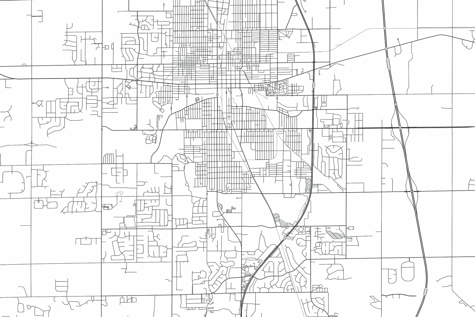 Kokomo Map Print City Map Wall Art Kokomo Indiana Carte | Etsy