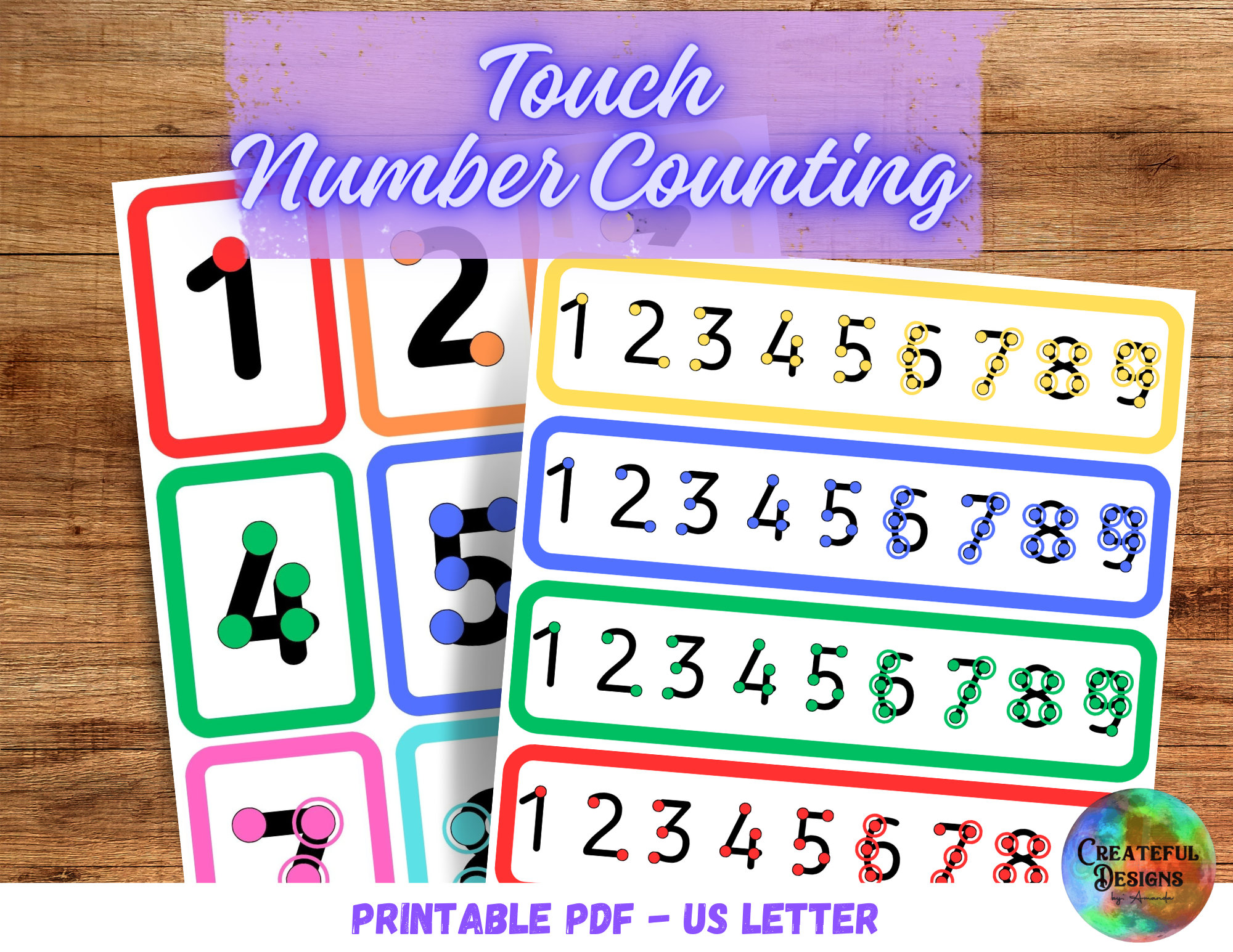 Kids Touch Counting Teaching Tool Numbers and Math - Etsy touchmath-numbers-1-9-10-free-pdf-printables-printablee