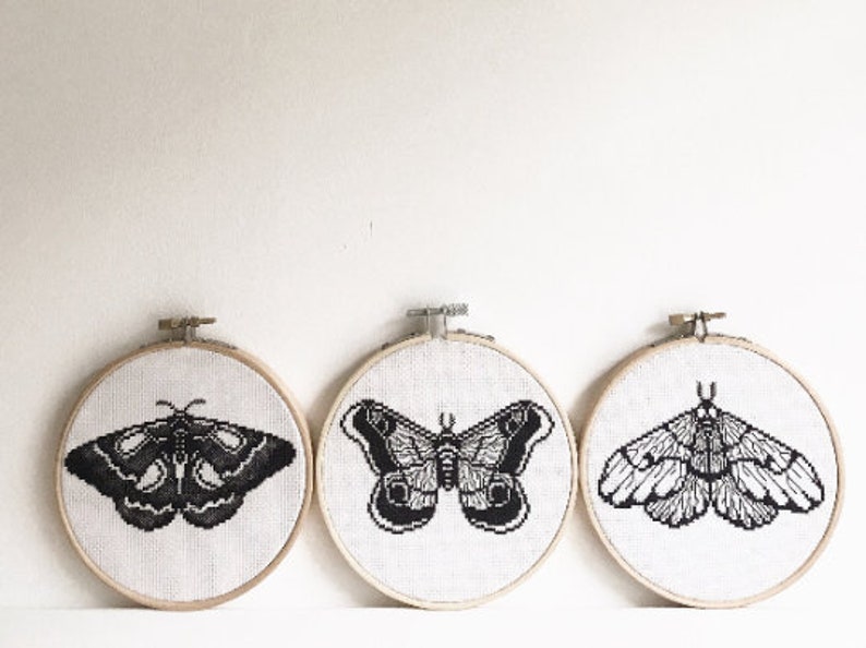 Moth Cross Stitching Patterns 12 Patterns - Etsy