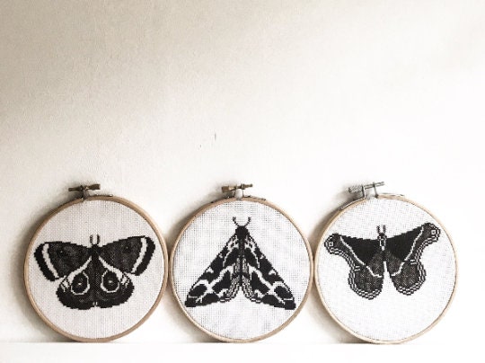 Moth Cross Stitching Patterns 12 Patterns - Etsy