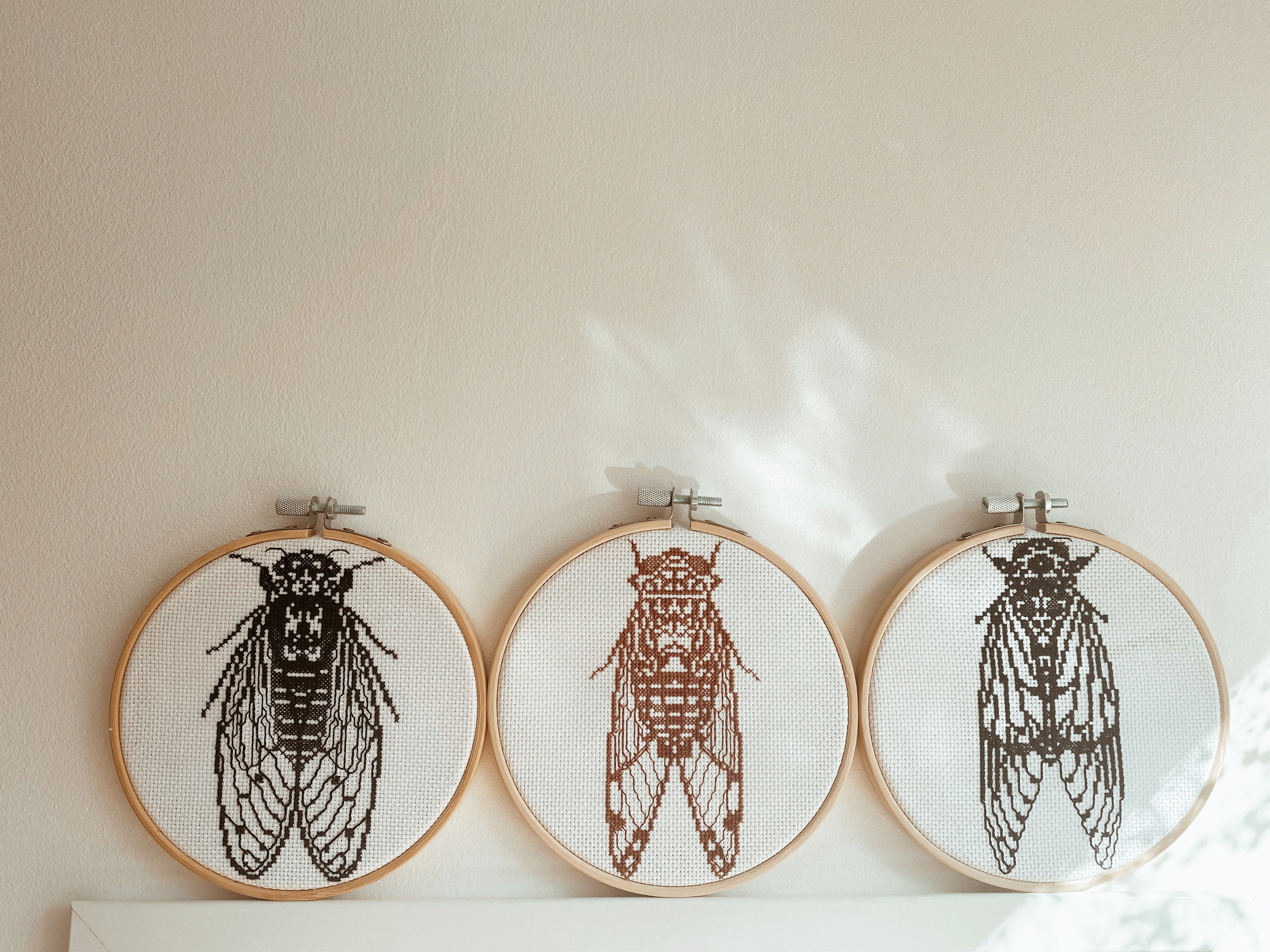 Cross Stitching Patterns of Cicadas Fig. 01 to 12 12 Patterns - Etsy