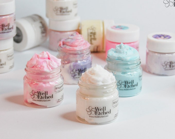 NEW Larger Jars Minis TRUE SAMPLES Whipped Body Butter Non-greasy Natural Shea and Mango Body Butter Lotion Travel size Body Butter