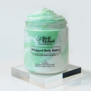 COCONUT LIME VERBENA Whipped Body Butter Whipped Shea and Mango Body Butter Non-greasy Moisturizer 2oz 8oz 16oz