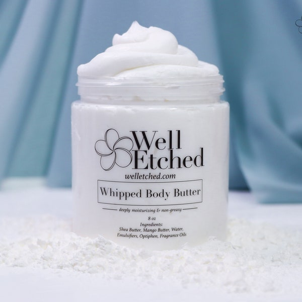 BABY POWDER Whipped Body Butter Shea and Mango butter Non-greasy Moisturizer for hands & body