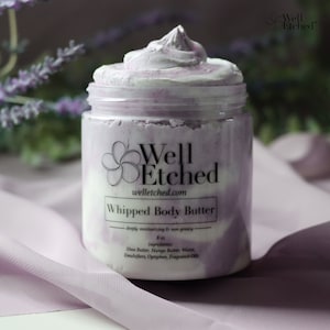 Body Butter Lavender Whipped Body Butter Shea Butter Mango Butter Non-greasy Natural Moisturizer