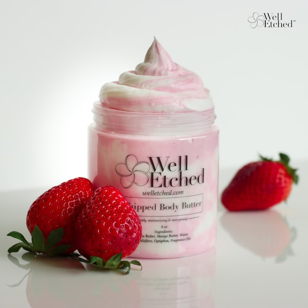 Buy 3 Get 1 FREE 8oz choose scent Whipped Body Butter Shea and Mango Body Butter Non-greasy Natural Moisturizer