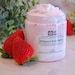 FREE Ship Strawberries & Cream Whipped body butter shea butter mango butter Non-greasy Natural Moisturizing for chapped hands and dry skin 